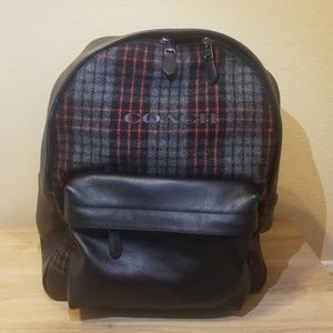 Coach Black/Red/Grey Campus Backpack